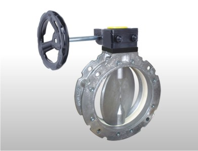 Handle operated CEMENT DOUBLE FLANGE Butterfly valve